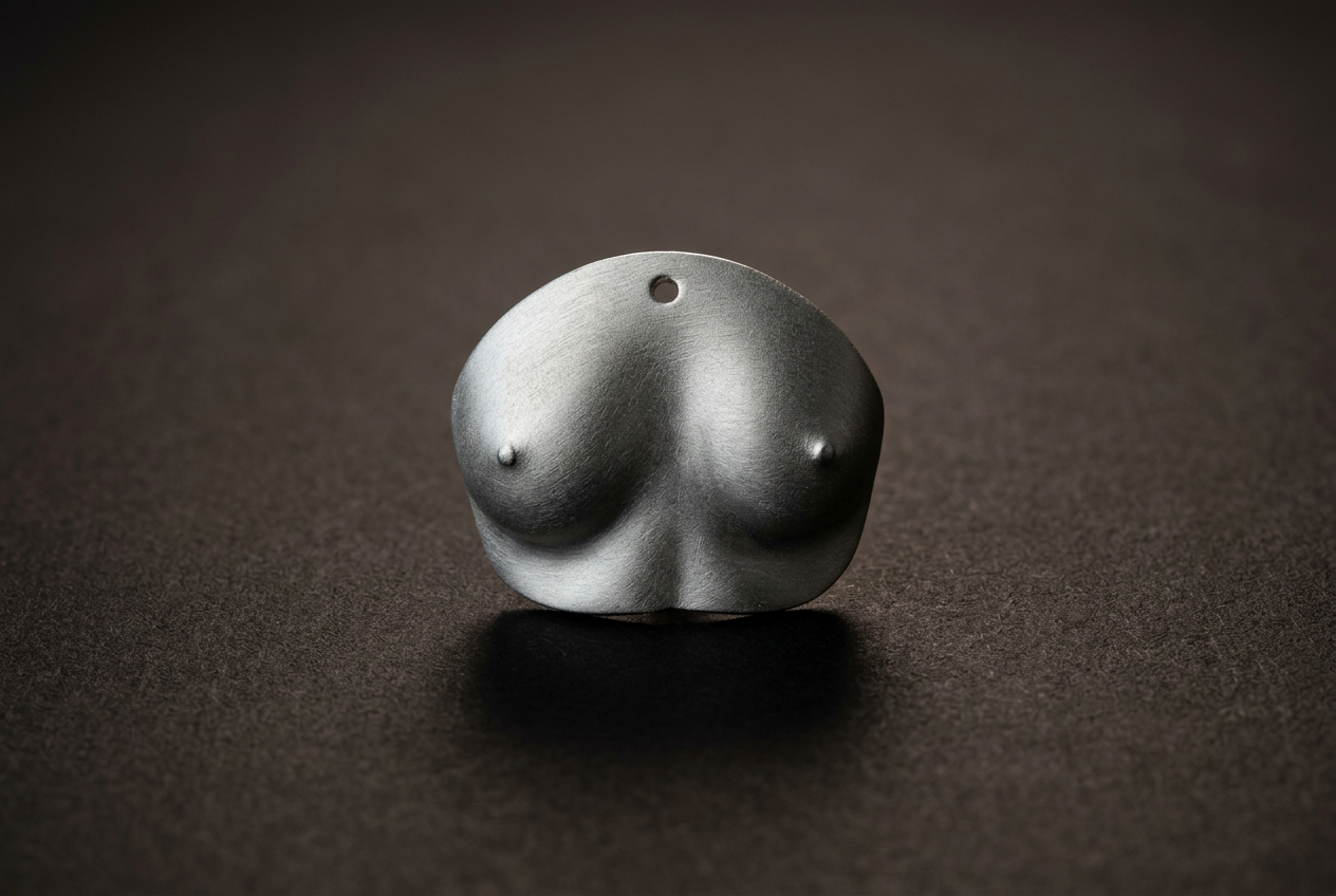 Silver pendant on stone